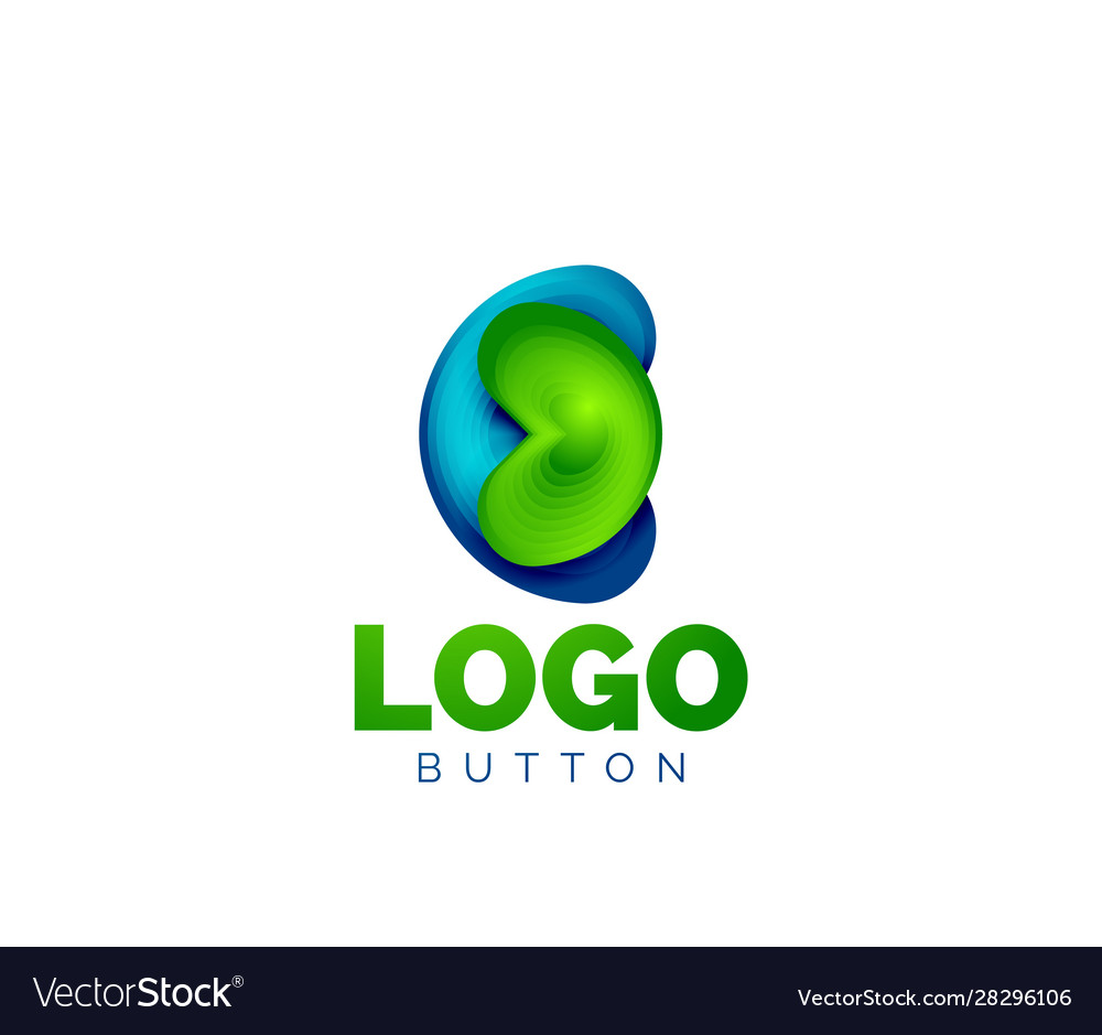 Abstract round shape logo template minimal Vector Image Abstract round shape logo template minimal