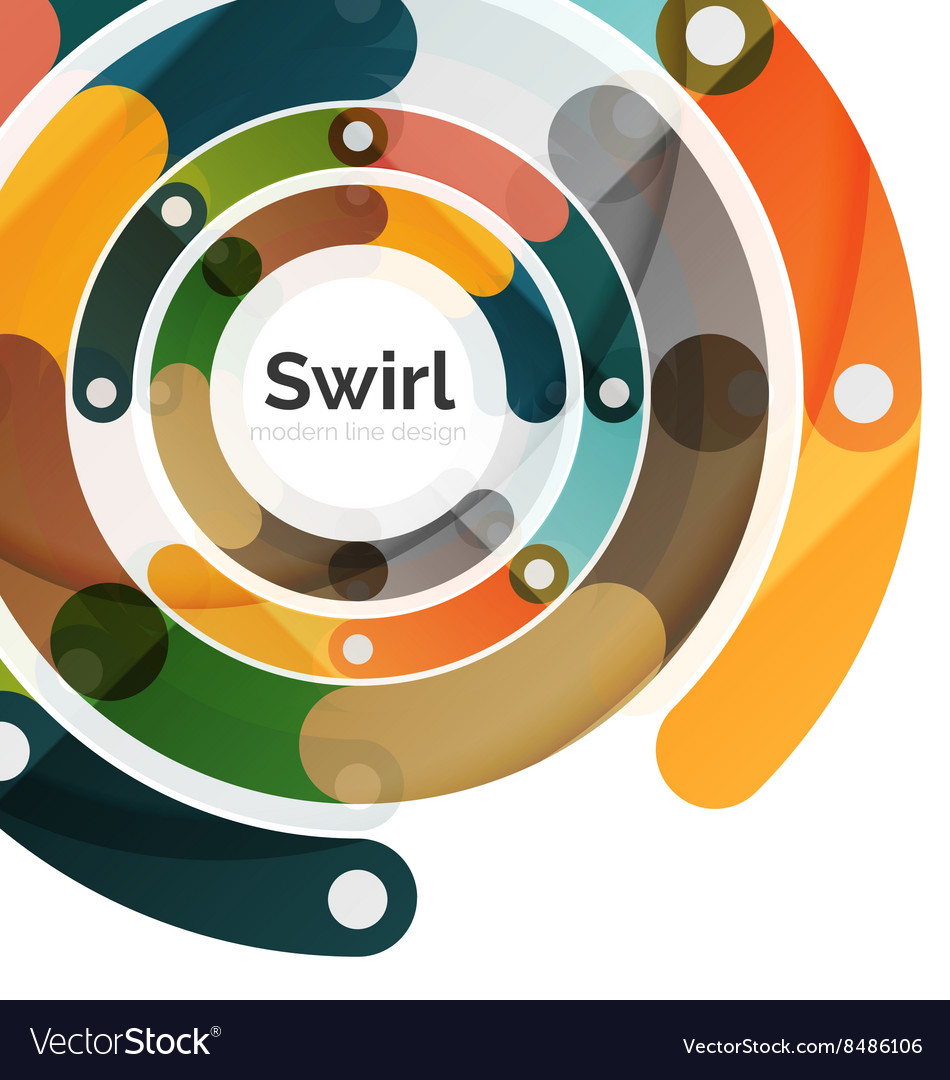 Abstract Swirl Circles Lines