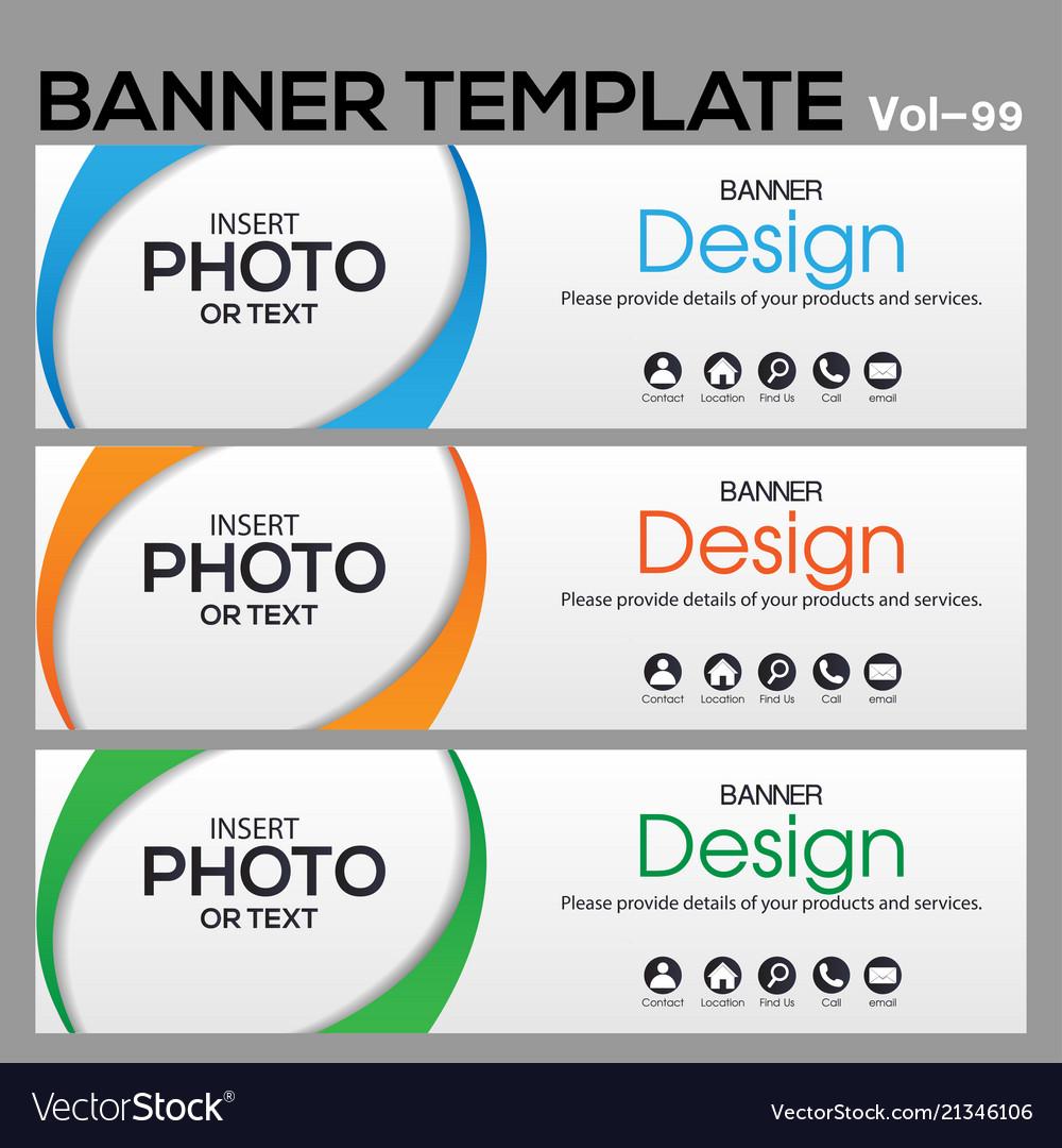 Banner Web Template Banner Blackground And Banner Vector Image