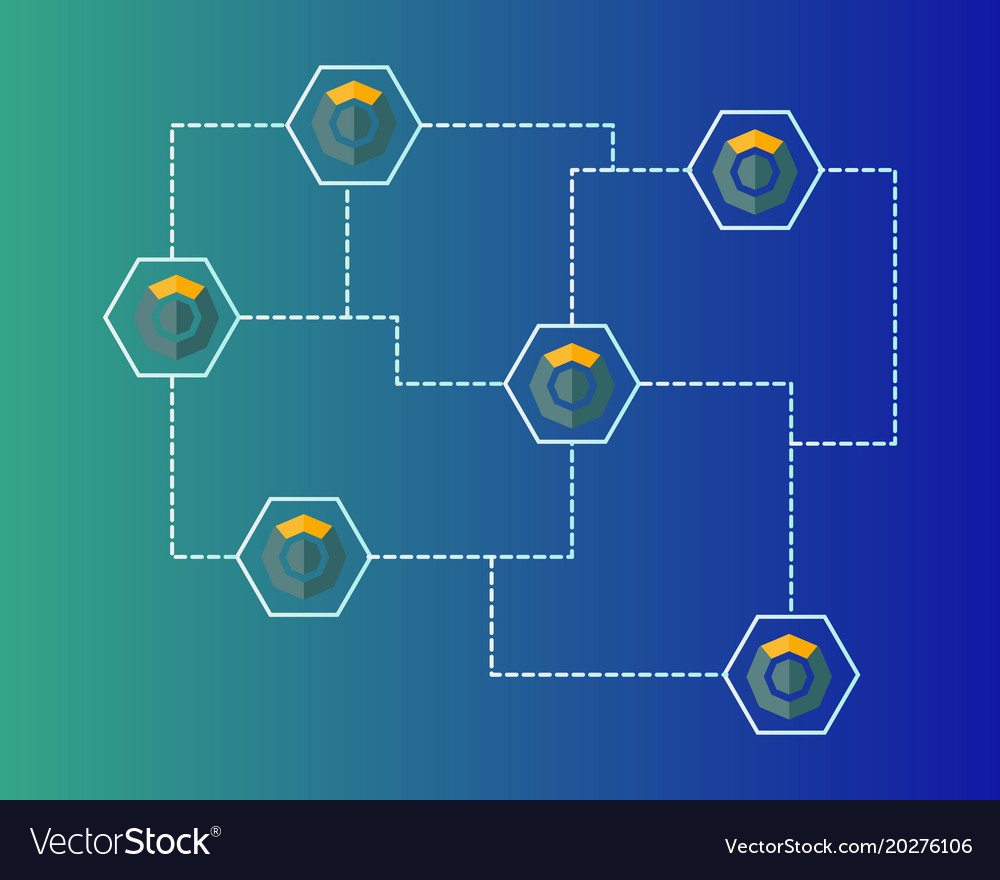 Blockchain komodo symbol networking background