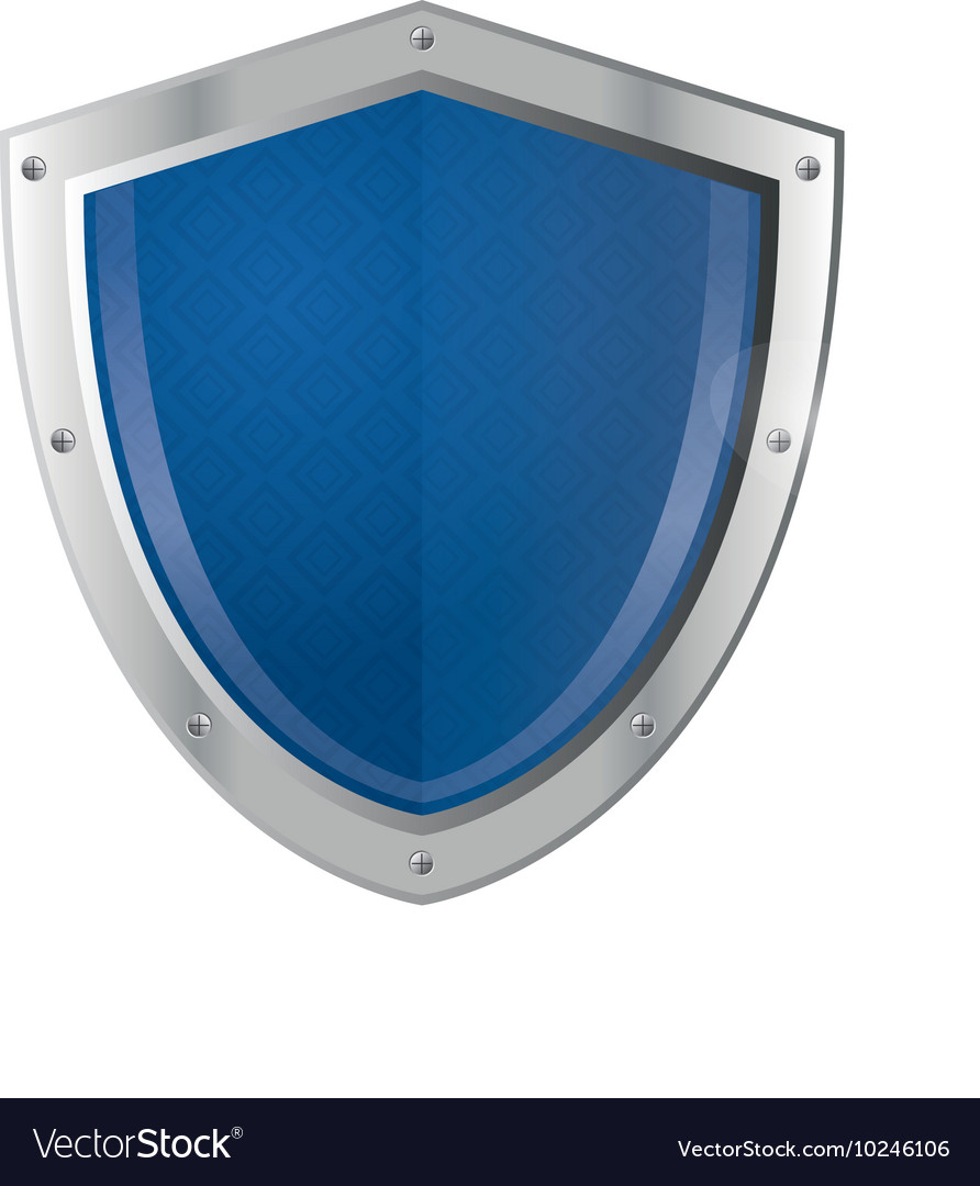 Blue shield emblem icon