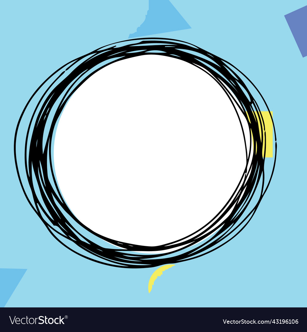 Colored simple frame with geometrical Vector Image Colored simple frame with geometrical