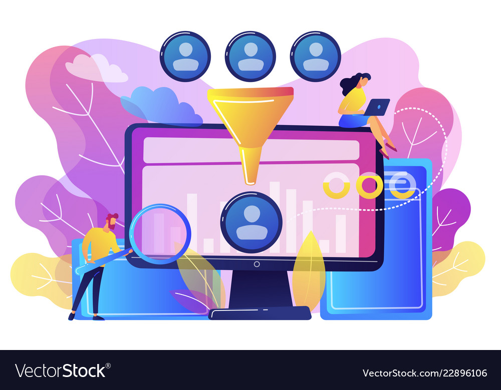 Data science analytics concept Royalty Free Vector Image