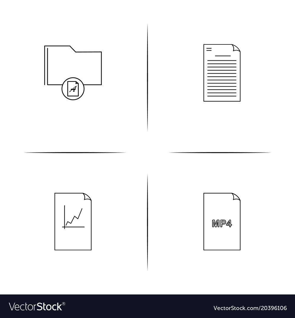 Files and folders sign simple linear icon