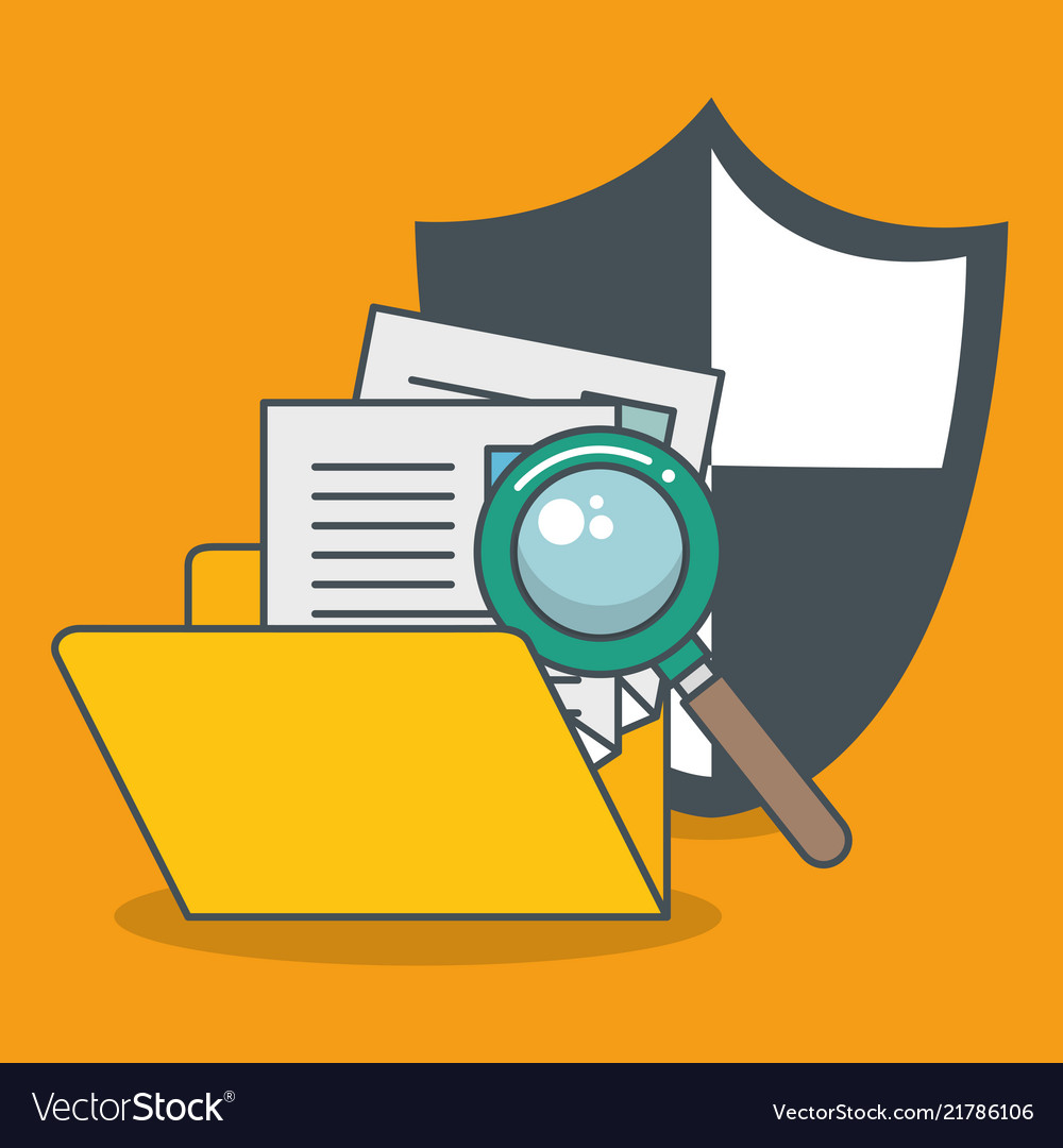 Folder with data center icons vector image Folder with data center icons