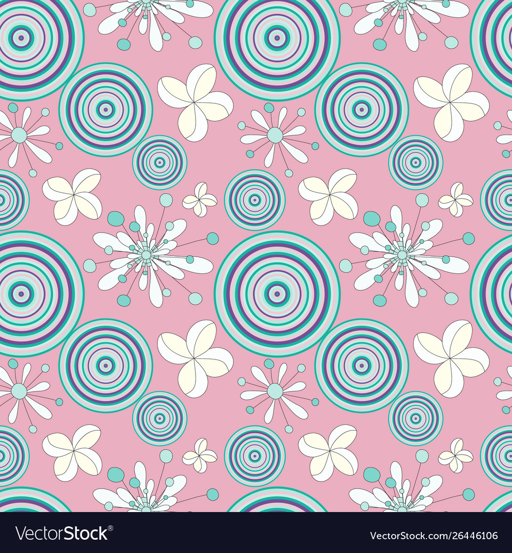 Graffiti flowers seamless pattern for your design Vector Image