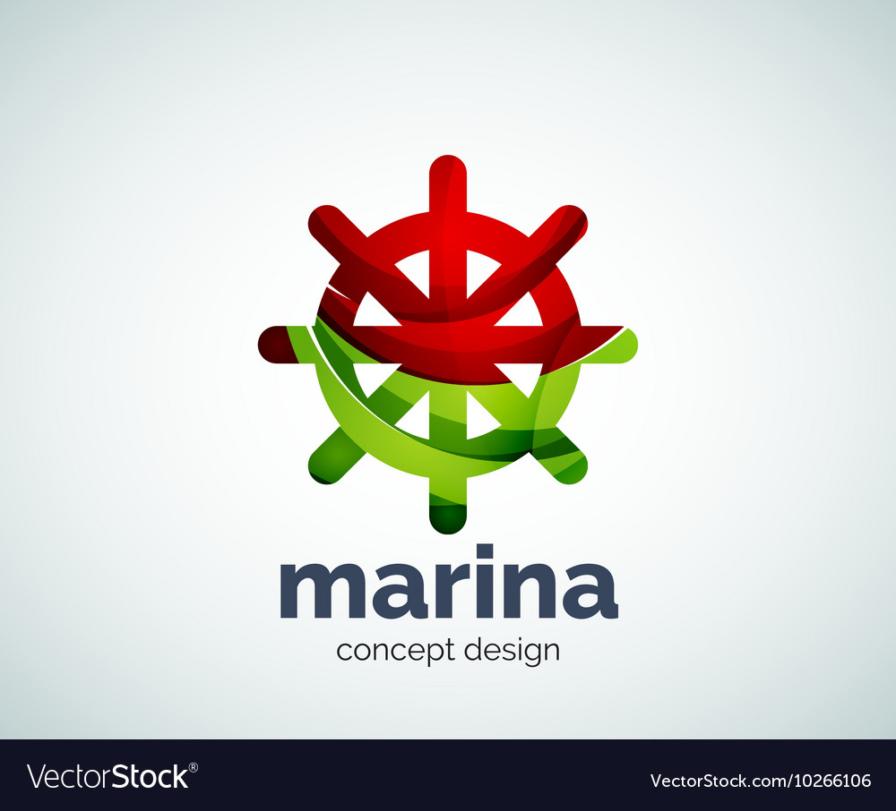 Marina Lenkrad Logo Vorlage