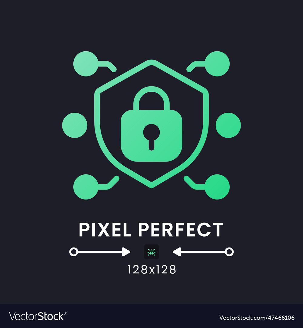 Network security green solid gradient desktop vector image Network security green solid gradient desktop
