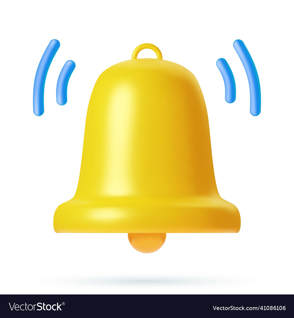 Notification message bell icon Royalty Free Vector Image