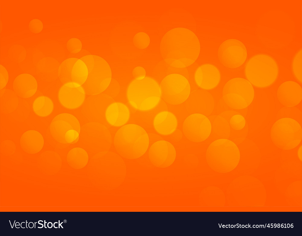 Orange bokeh lights background with text soace
