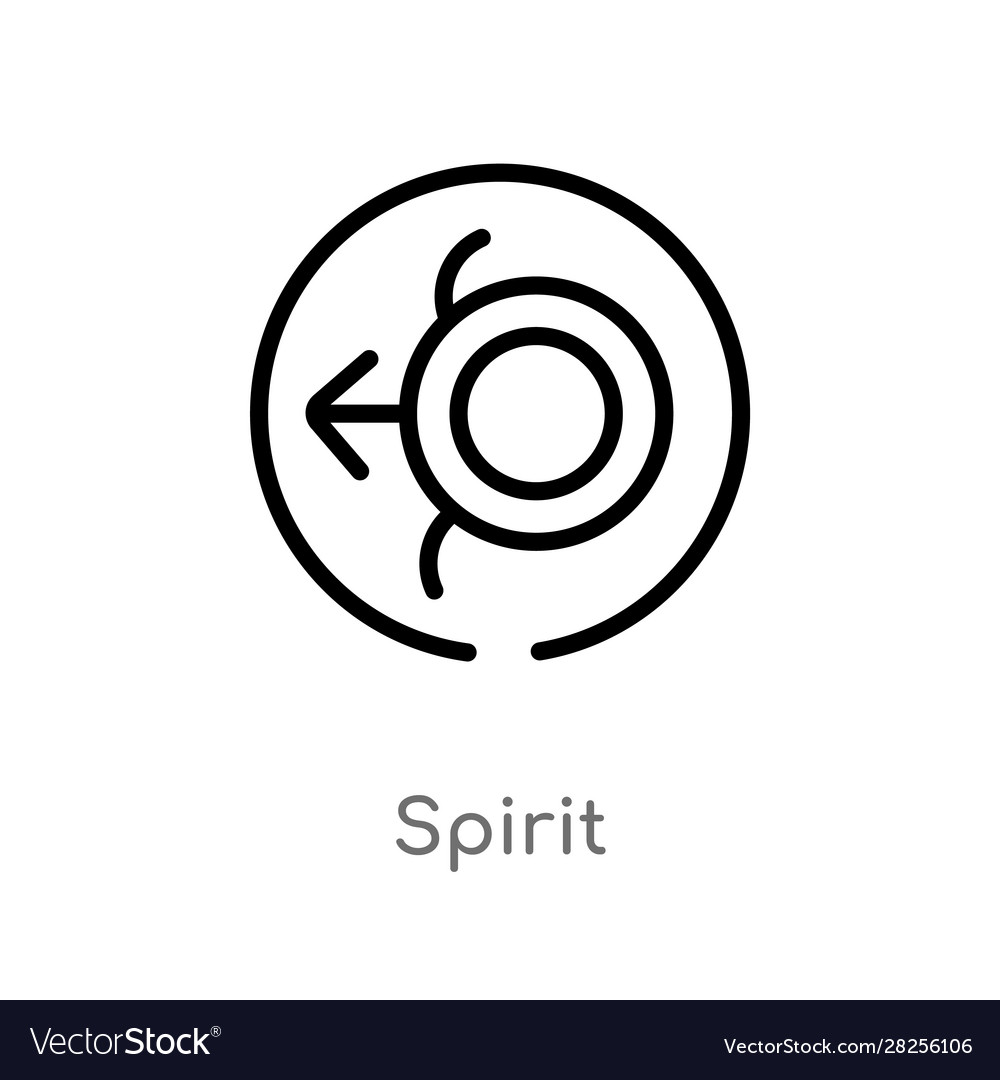 Outline spirit icon isolated black simple line Vector Image