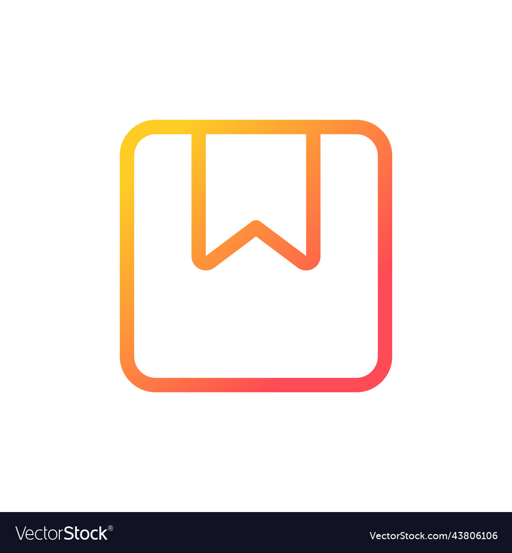 Parcel pixel perfect gradient linear ui icon vector image Parcel pixel perfect gradient linear ui icon