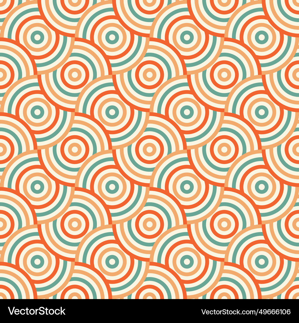 Retro seamless pattern colorful nostalgic Vector Image