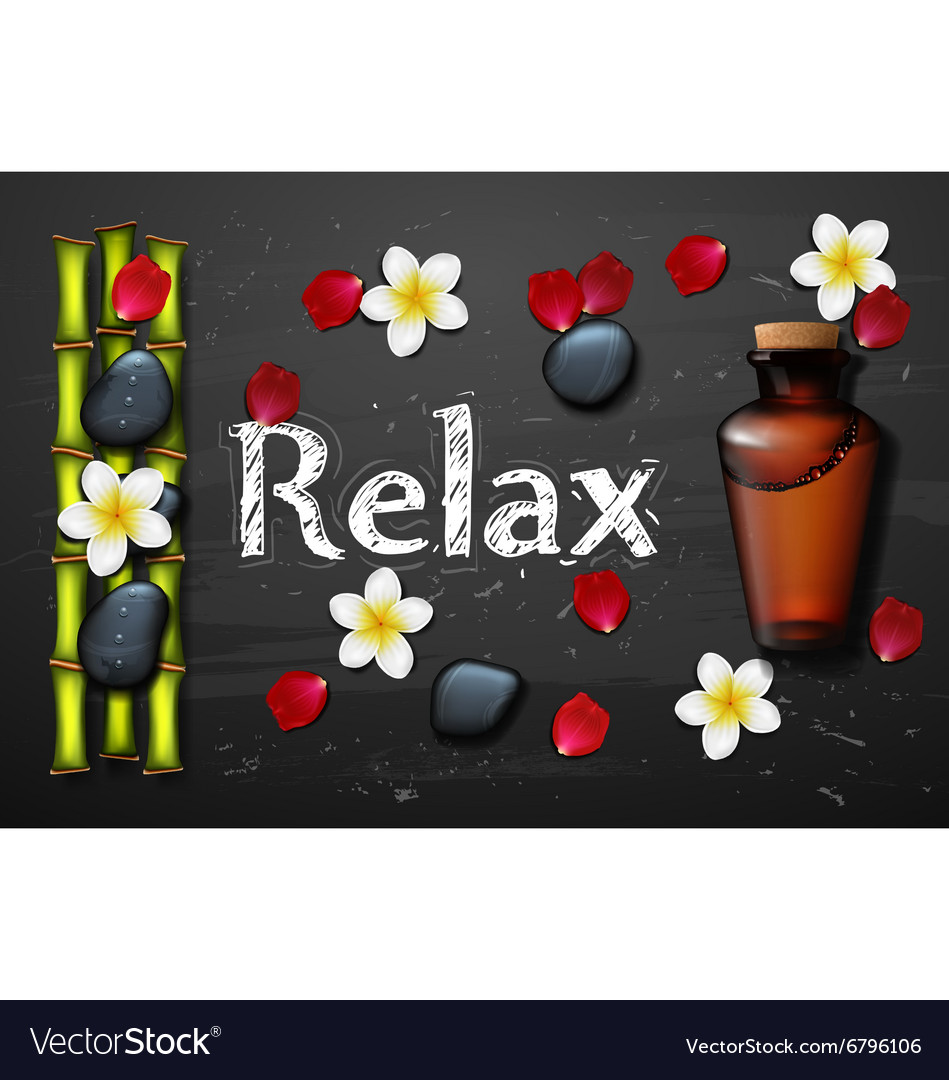 Spa background with stone bottle