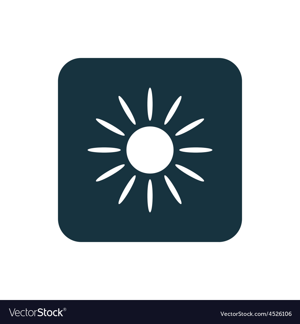 Sun icon rounded squares button