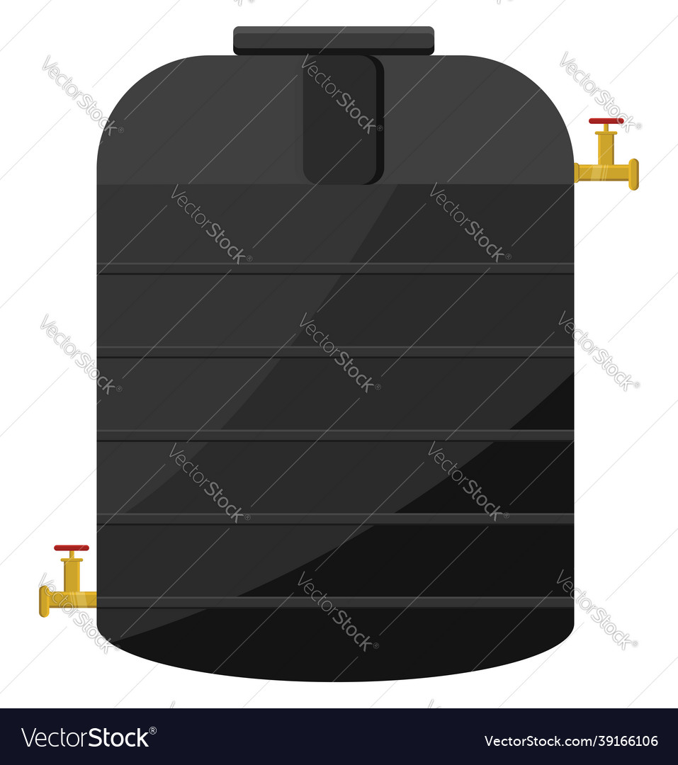 Water storage tank on white background Royalty Free Vector