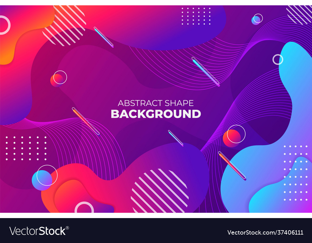 Abstract dynamic liquid shape colorful background