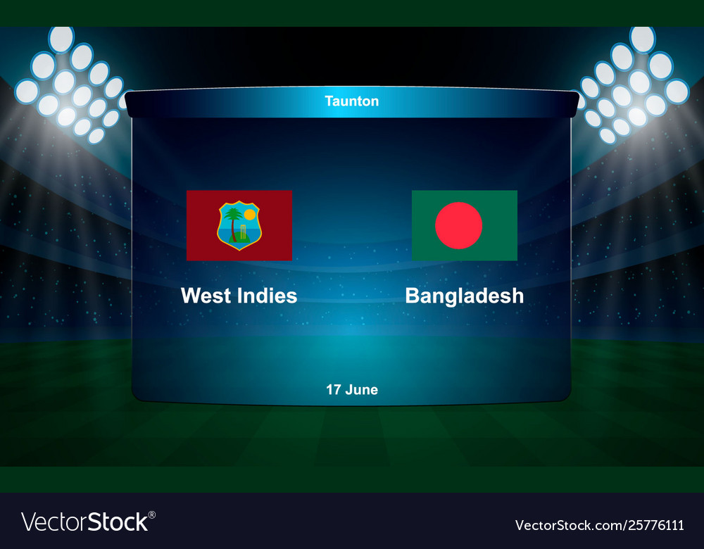 Cricket scoreboard broadcast graphic template vector image Cricket scoreboard broadcast graphic template