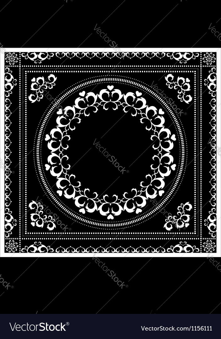 Decorative pattern frame for napkin