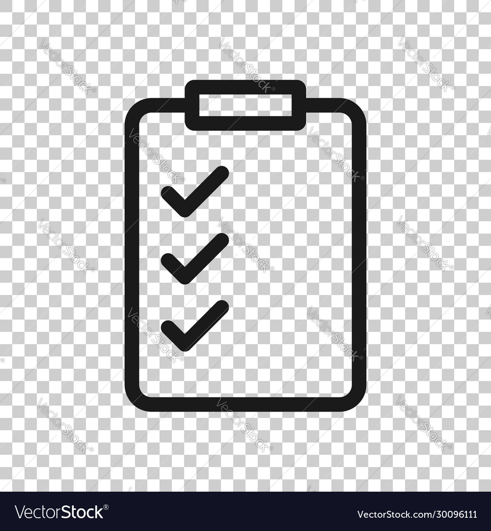 Document checklist icon in flat style report