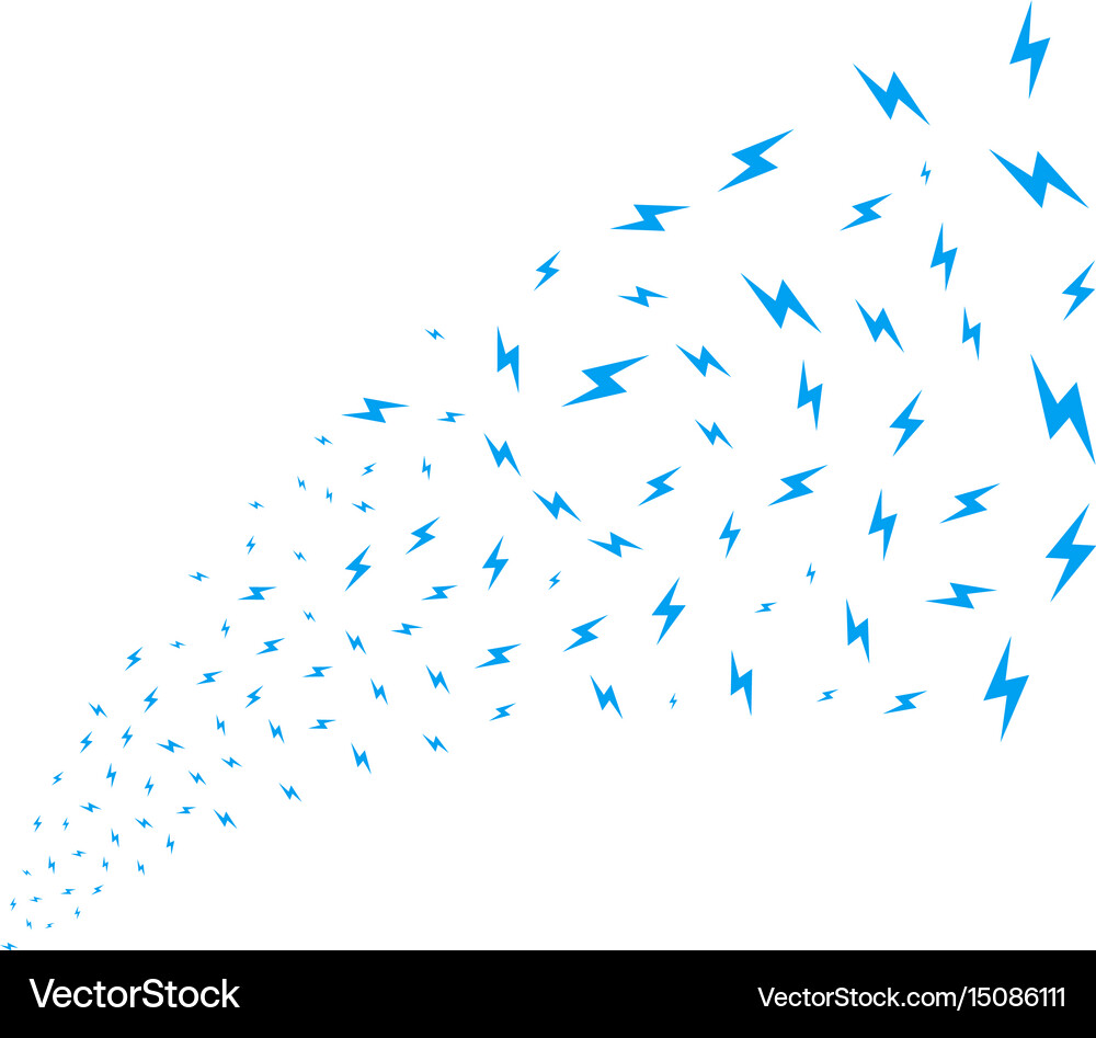 Electric bolt source stream Royalty Free Vector Image