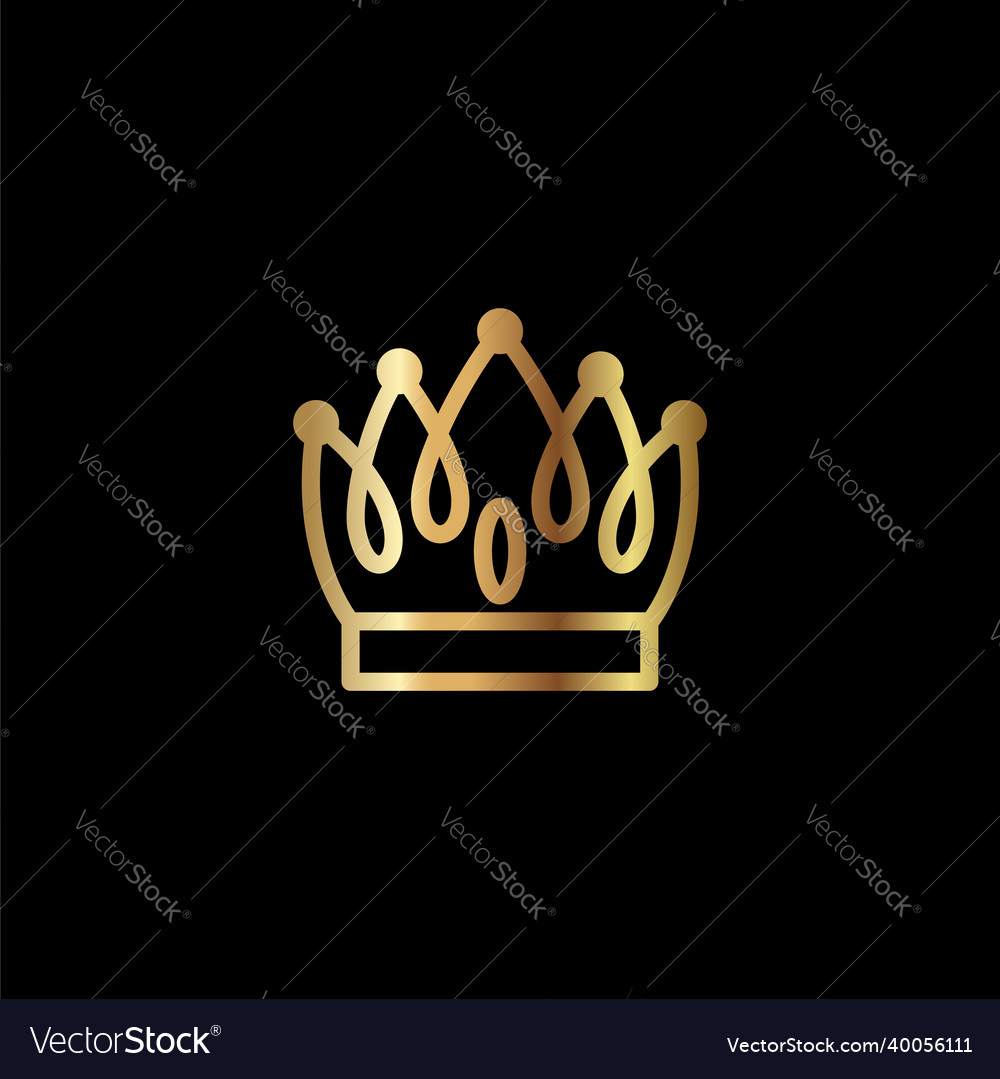 Golden crown Royalty Free Vector Image - VectorStock