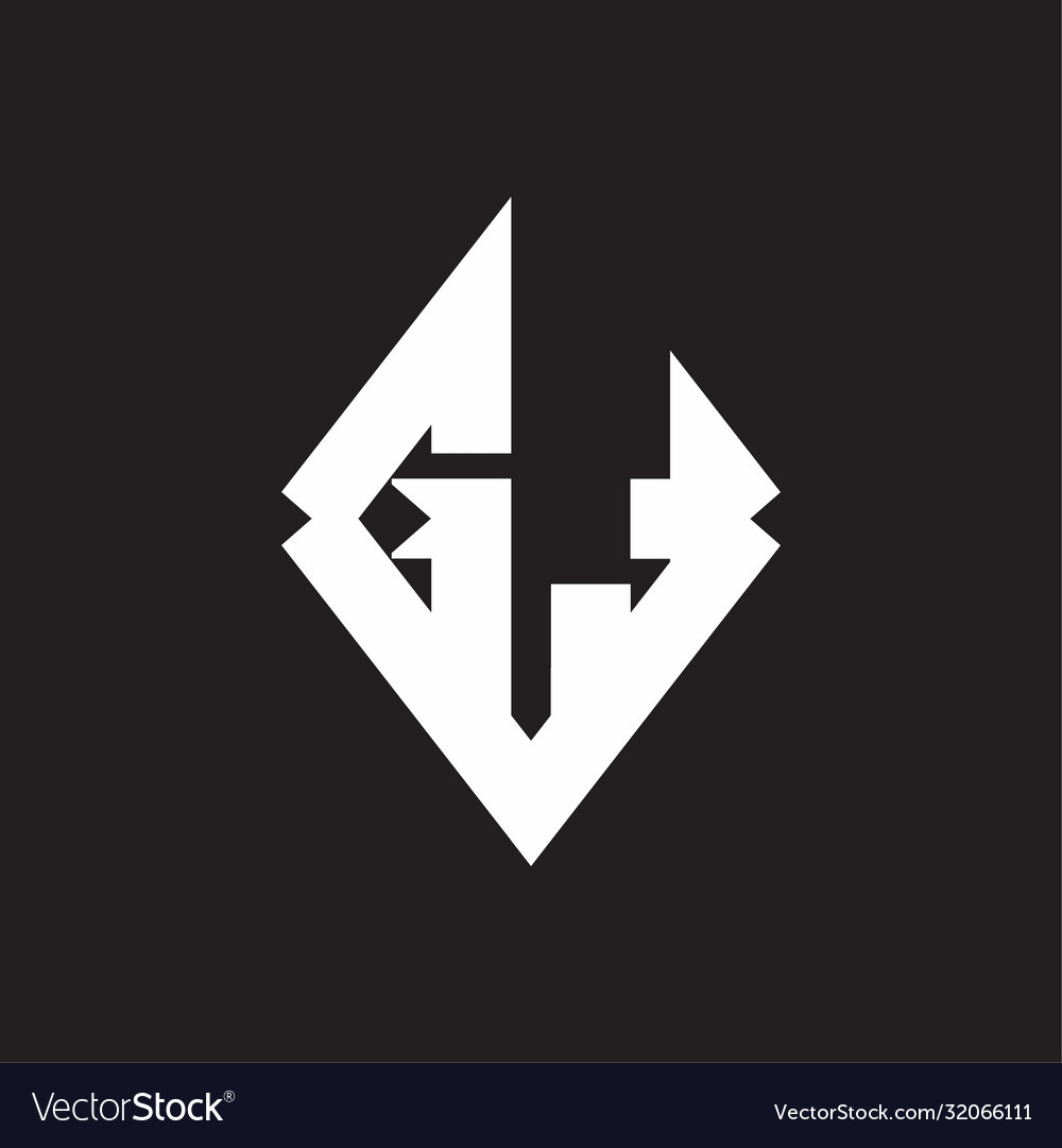 Gt logo monogram with sharp square design template Vector Image Gt logo monogram with sharp square design template