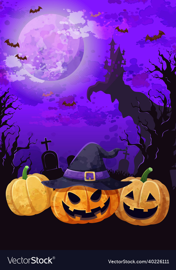 Happy halloween trick or treat celebration vector image Happy halloween trick or treat celebration