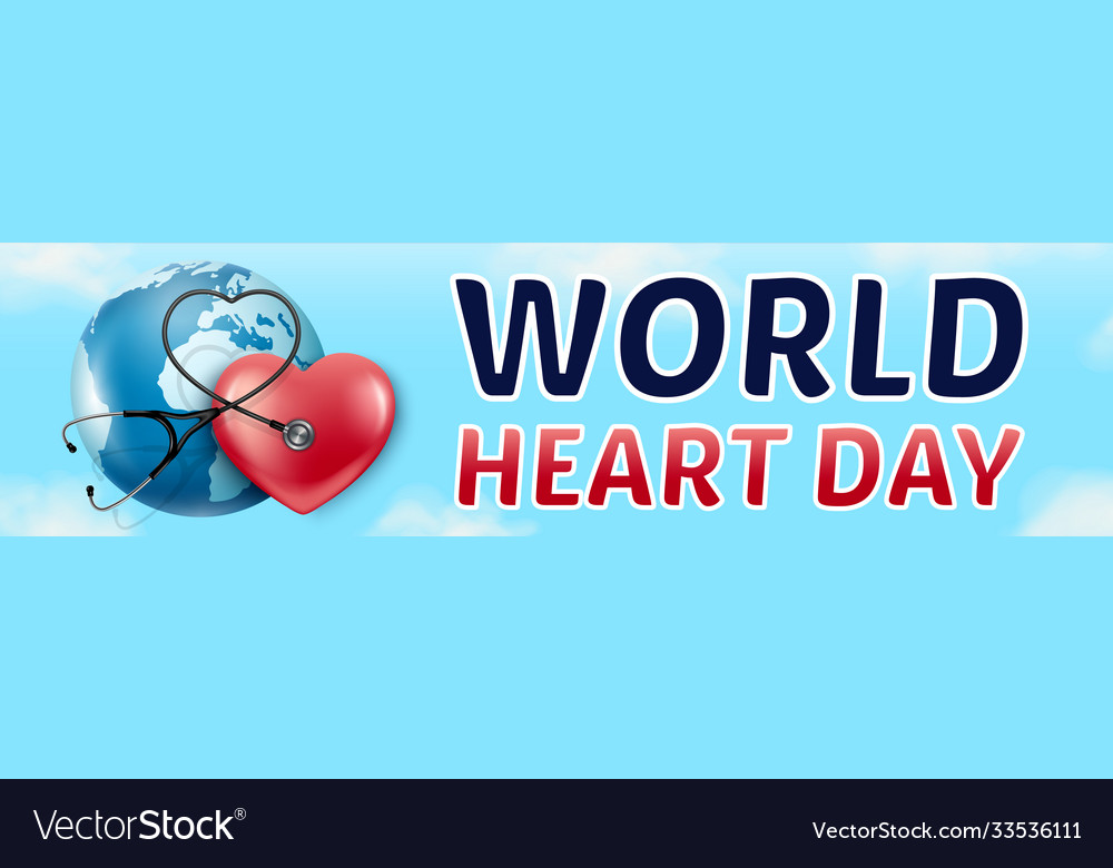 Heart day horizontal banner