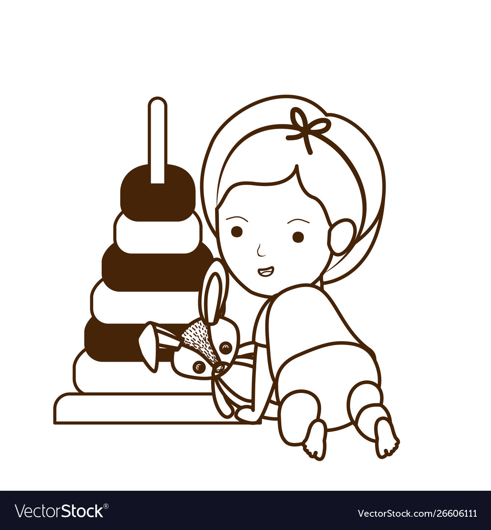 Isolated baby girl design