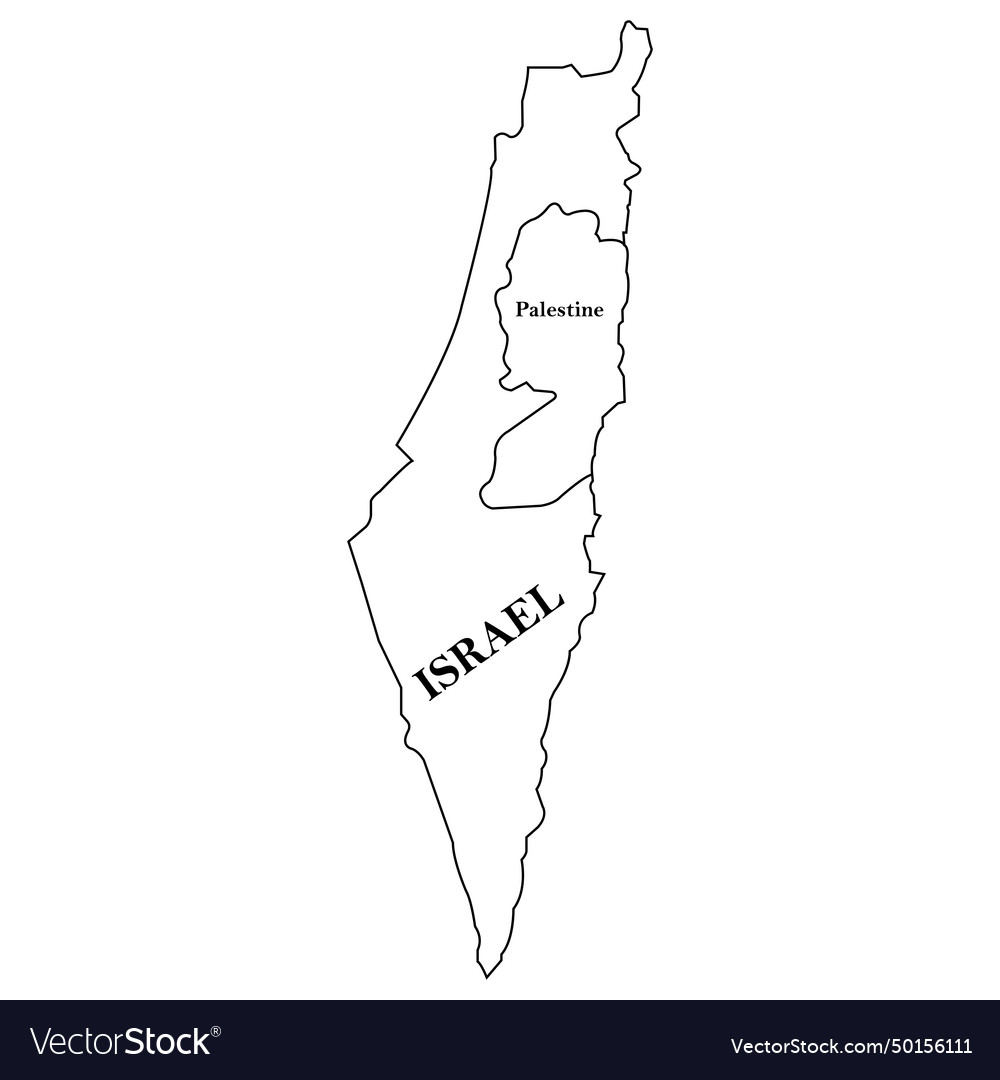 Israel map icon Royalty Free Vector Image - VectorStock