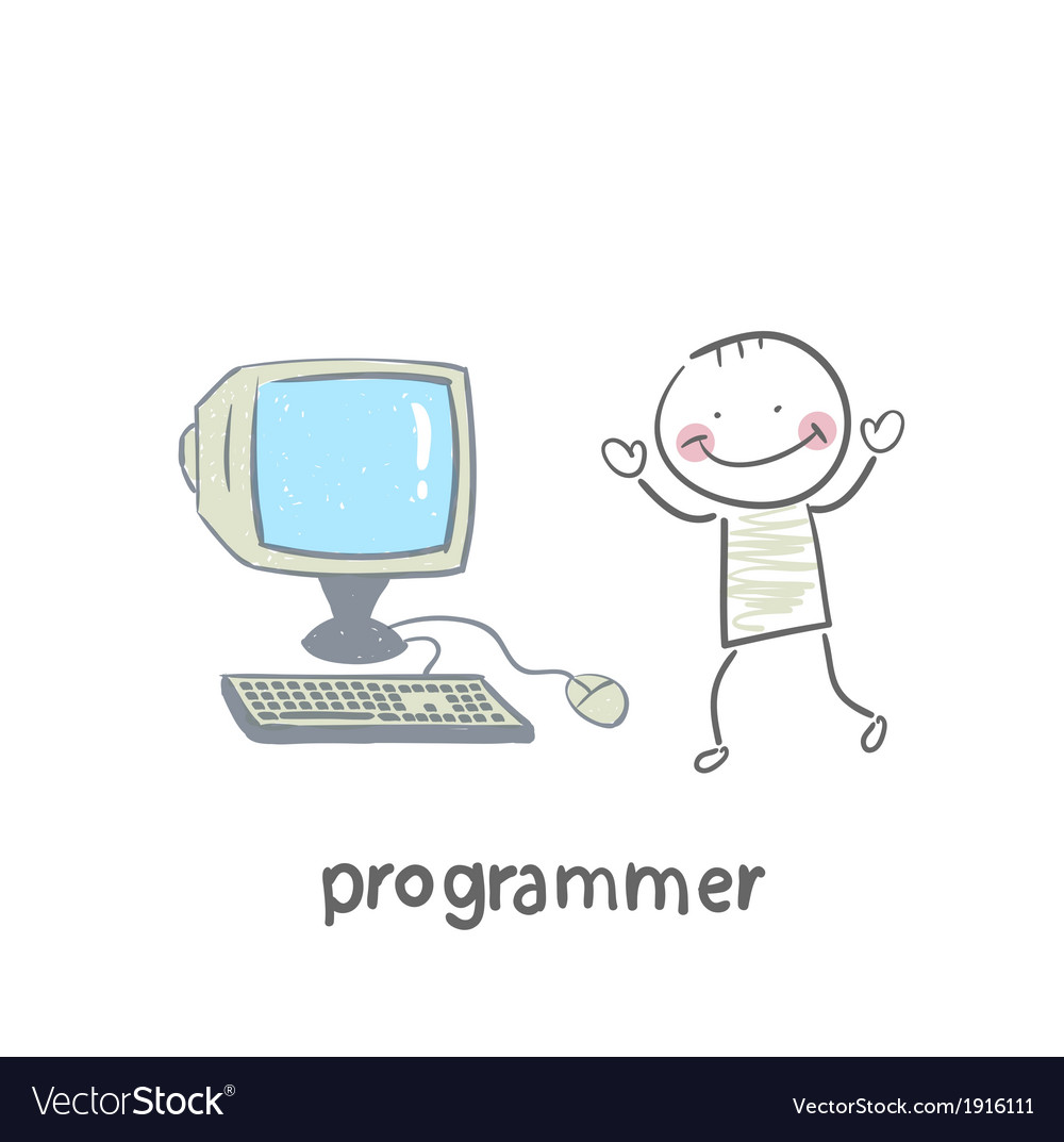 Mann arbeitet an Computer