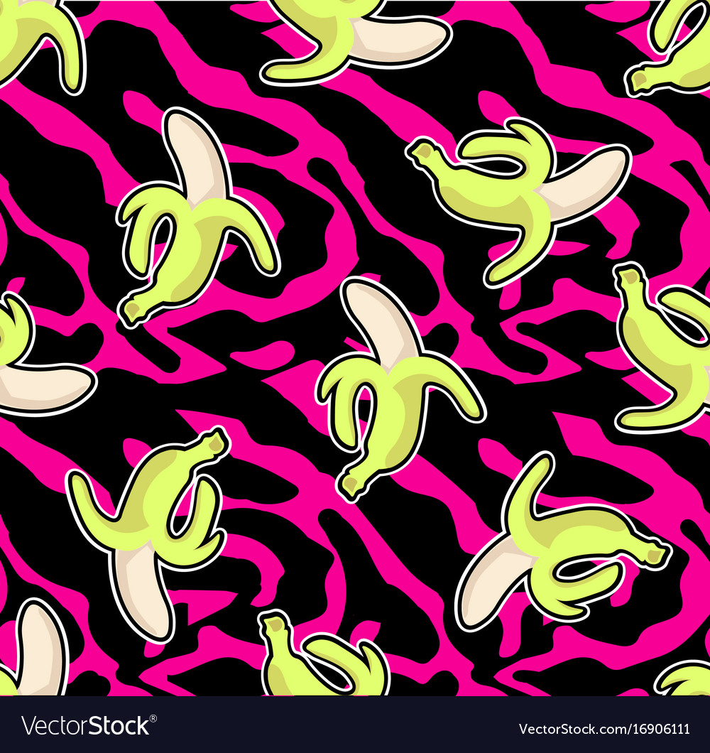 Pink seamless banana pattern