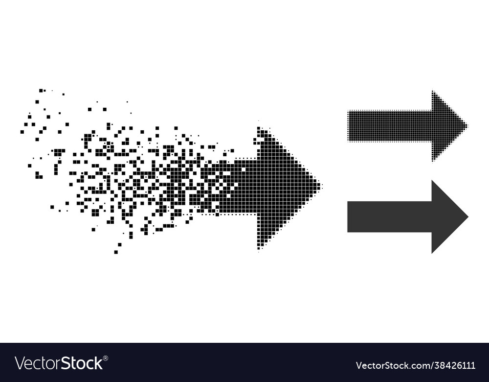 Pixelated Destruction Arrow Icon