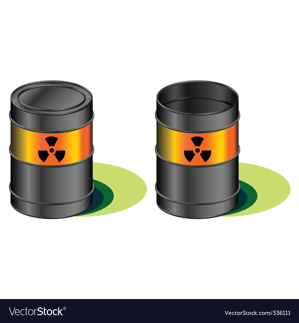 Radioactive barrels with leak