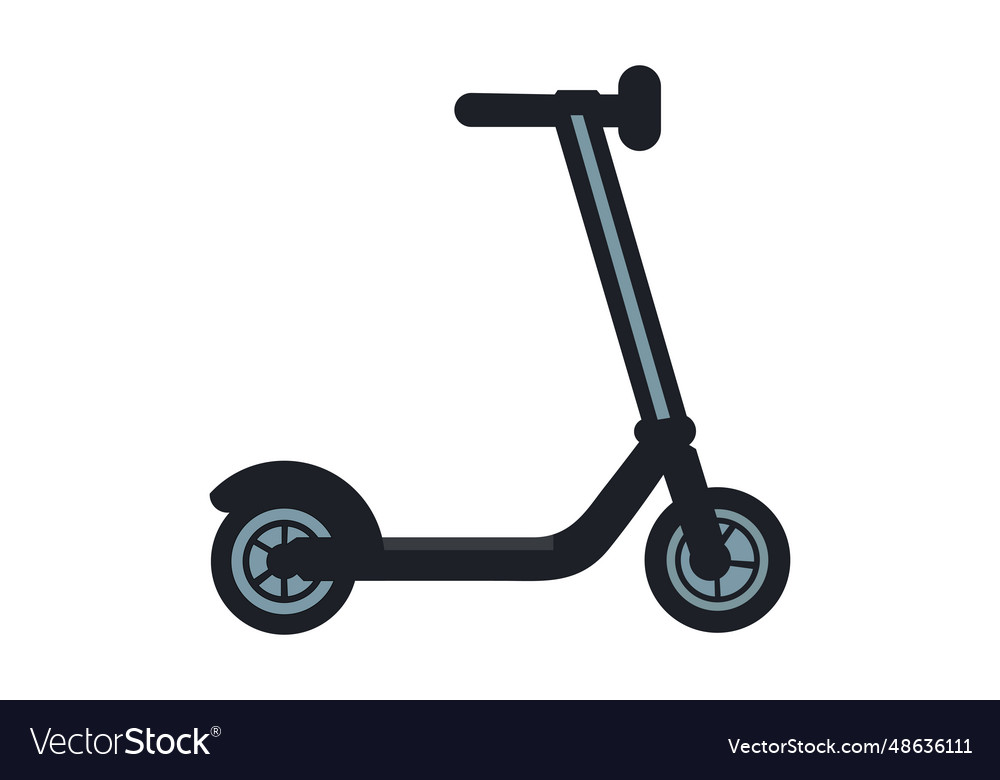 Scooter transport flat icons set