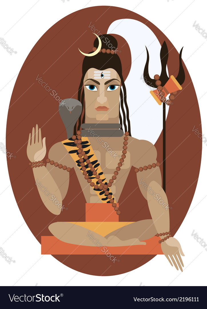 Shiva deity Royalty Free Vector Image - VectorStock