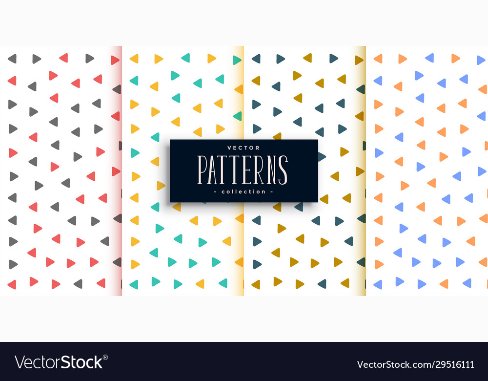 Small triangle patterns set in different colors