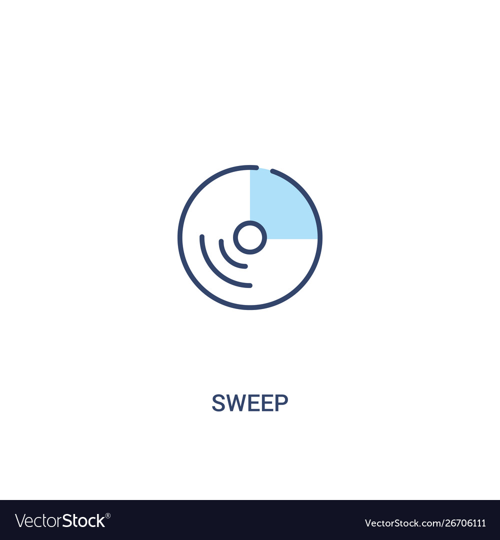 Sweep concept 2 colored icon simple line element Vector Image Sweep concept 2 colored icon simple line element