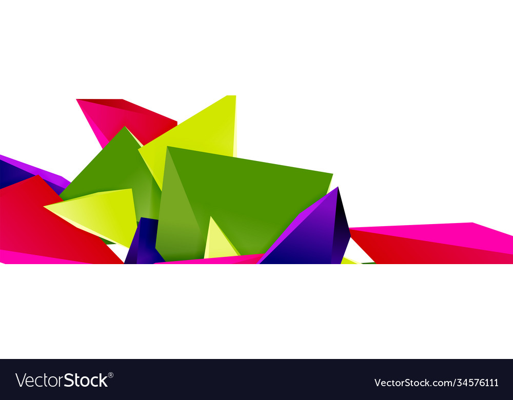 Triangle mosaic abstract background 3d triangular Vector Image Triangle mosaic abstract background 3d triangular