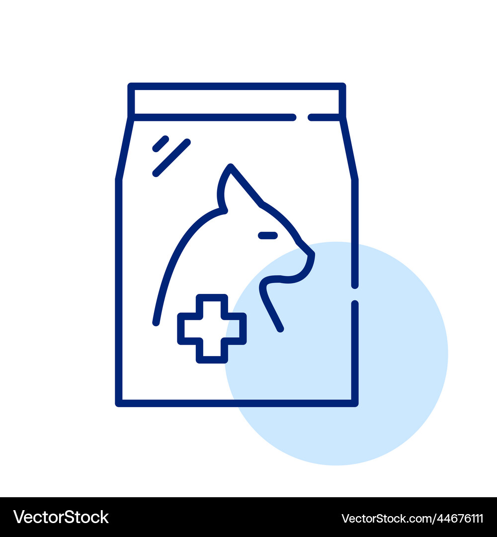 Vet approved cat food packaging pixel perfect Vector Image