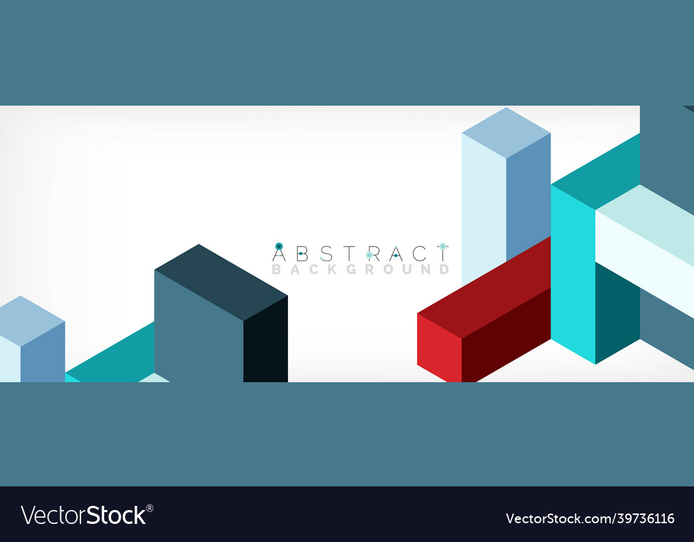 Abstract background 3d cubes cubic elements Vector Image Abstract background 3d cubes cubic elements