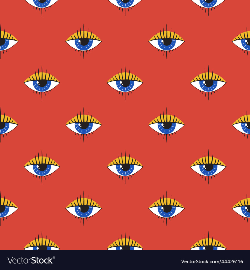 Bauhaus eye seamless pattern minimal geometric Vector Image