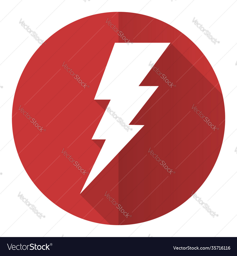 Bolt flat design iconelectricity concept Vector Image