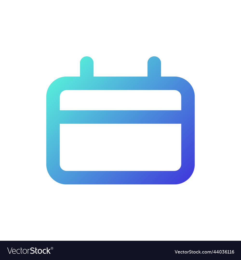 Calendar pixel perfect gradient linear ui icon vector image Calendar pixel perfect gradient linear ui icon