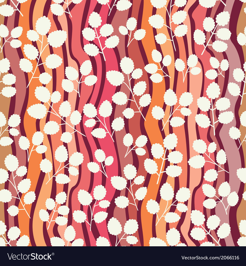 Decorative seamless pattern with leaf and wave