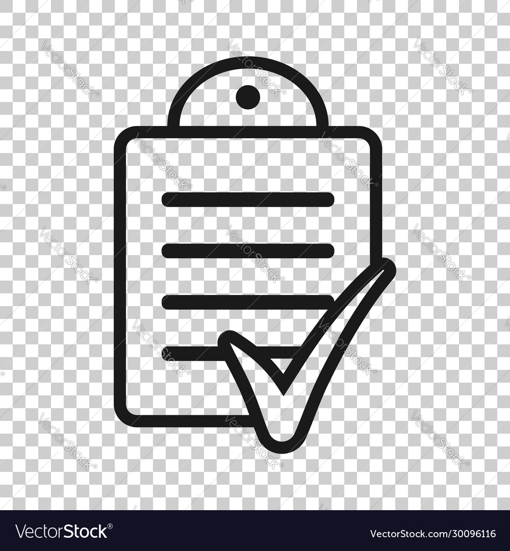 Document checklist icon in flat style report