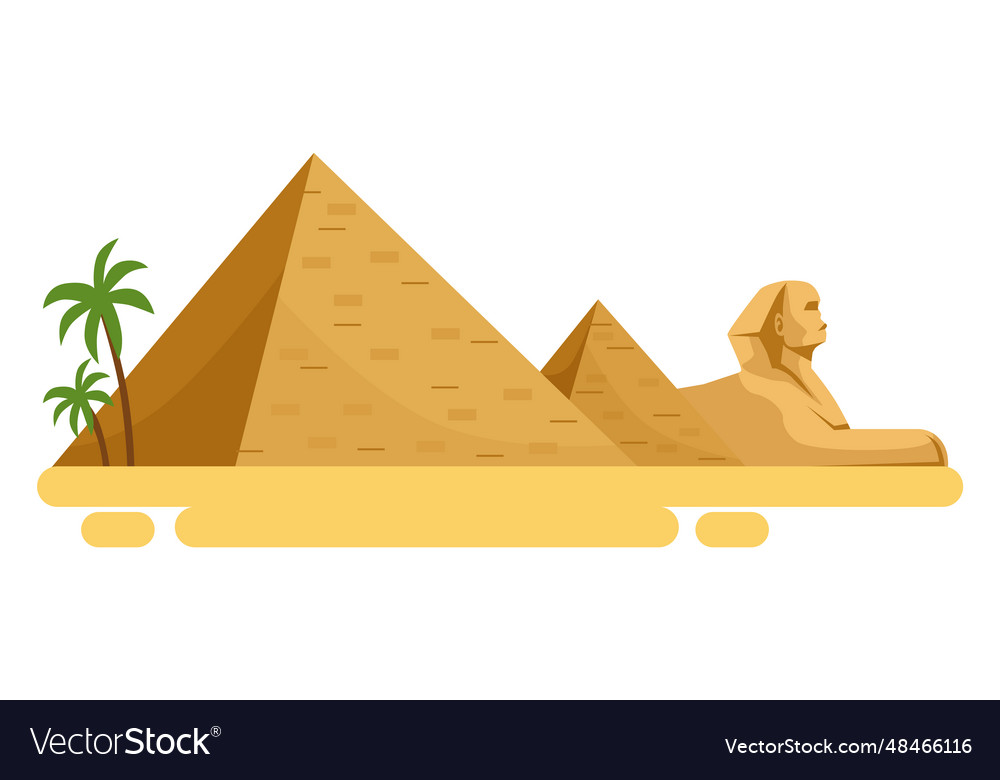 Egyptian ancient tomb icon cartoon historical Vector Image