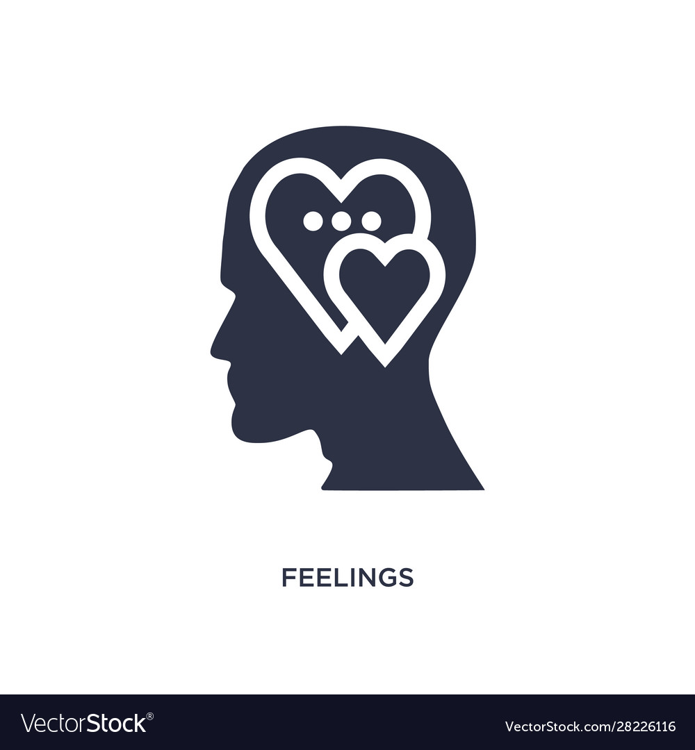 Feelings icon on white background simple element