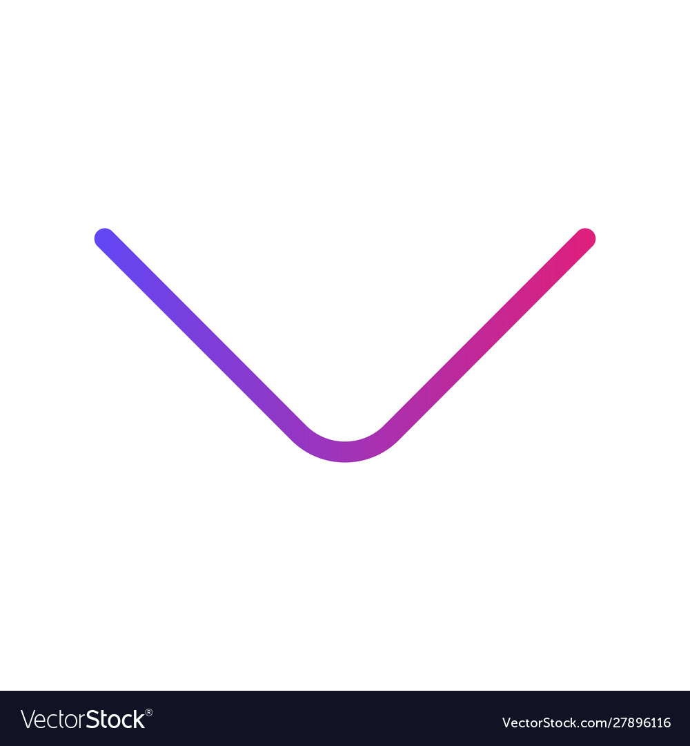 Gradient down arrow icon with white background